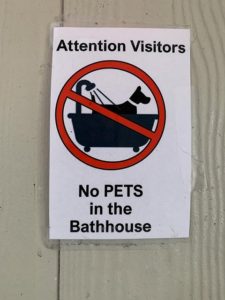 No pets in bath